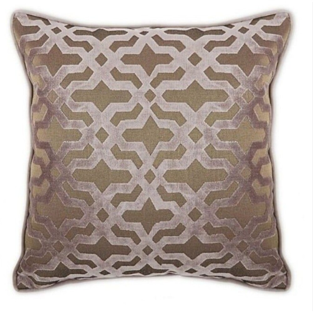 Burnt Out Geometric Square Throw Pillow